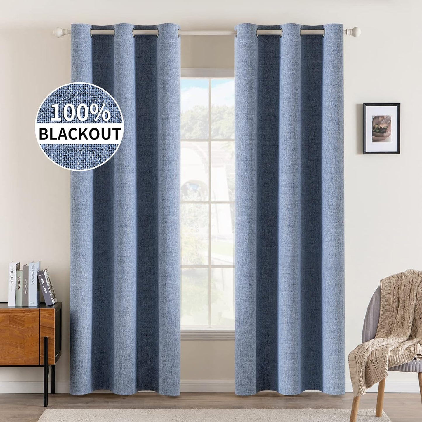 MIULEE Blackout Curtains 52x72, 2 Panels