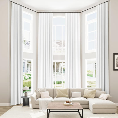 Cream Linen Blackout Curtains – 2 Panels