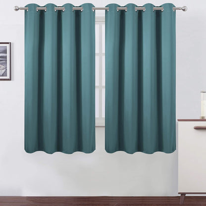 LEMOMO Blackout Curtains 52x84" Black, 2 Panels