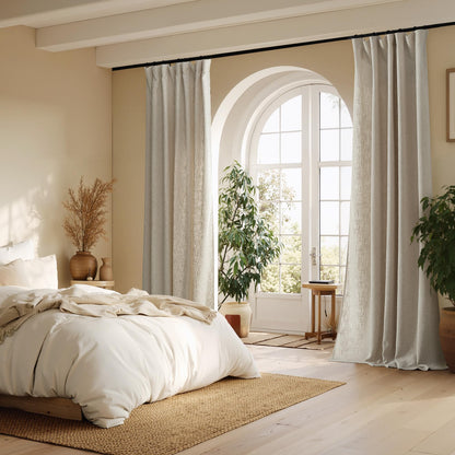 NICETOWN Linen Curtains 52x108" 2 Panels