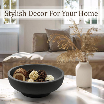 Large Resin Decorative Bowl, Sand Beige