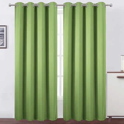 LEMOMO Blackout Curtains 52x84" Black, 2 Panels