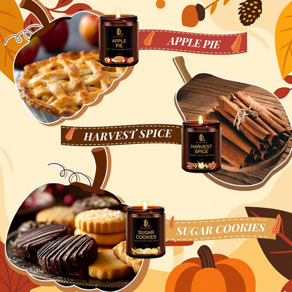 4-Pack Fall Scented Soy Candles