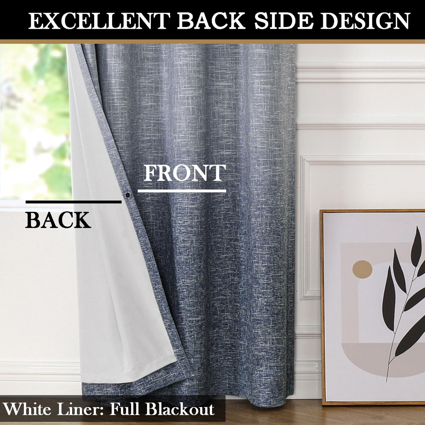 Ombre Blackout Curtains 50x84" Gray, 2 Panels