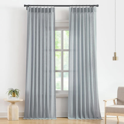 Pinch Pleat Sheer Curtains 42x95, 2 Panels