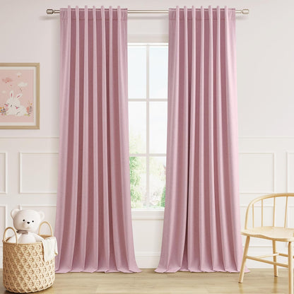 Cream Linen Blackout Curtains – 2 Panels