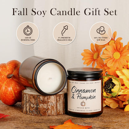 Auelife 4-Pack Fall Scented Candles