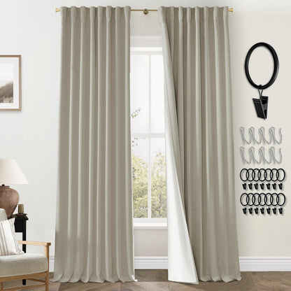 Boho Blackout Curtains Cream 70x90, 2 Panels