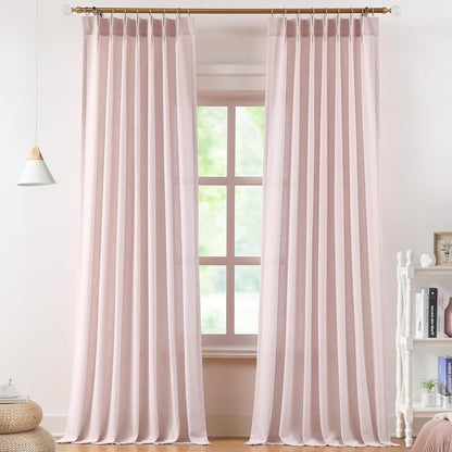 Pinch Pleat Sheer Curtains 42x95, 2 Panels