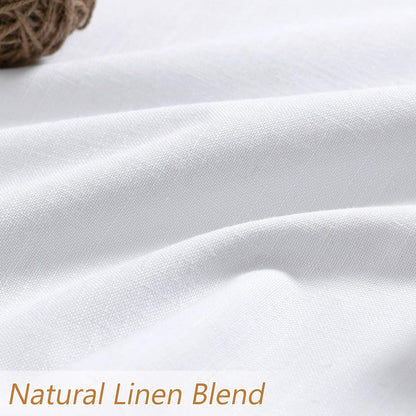 Cream Linen Blackout Curtains – 2 Panels