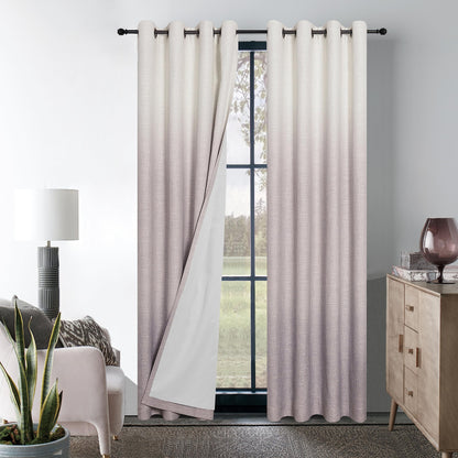 Ombre Blackout Curtains 50x84" Gray, 2 Panels