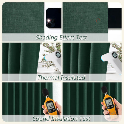 Cream Linen Blackout Curtains – 2 Panels