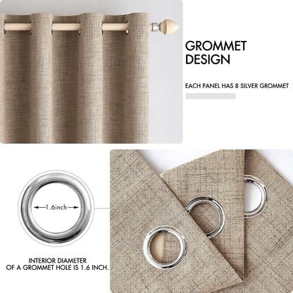 MIULEE Blackout Curtains 52x72, 2 Panels