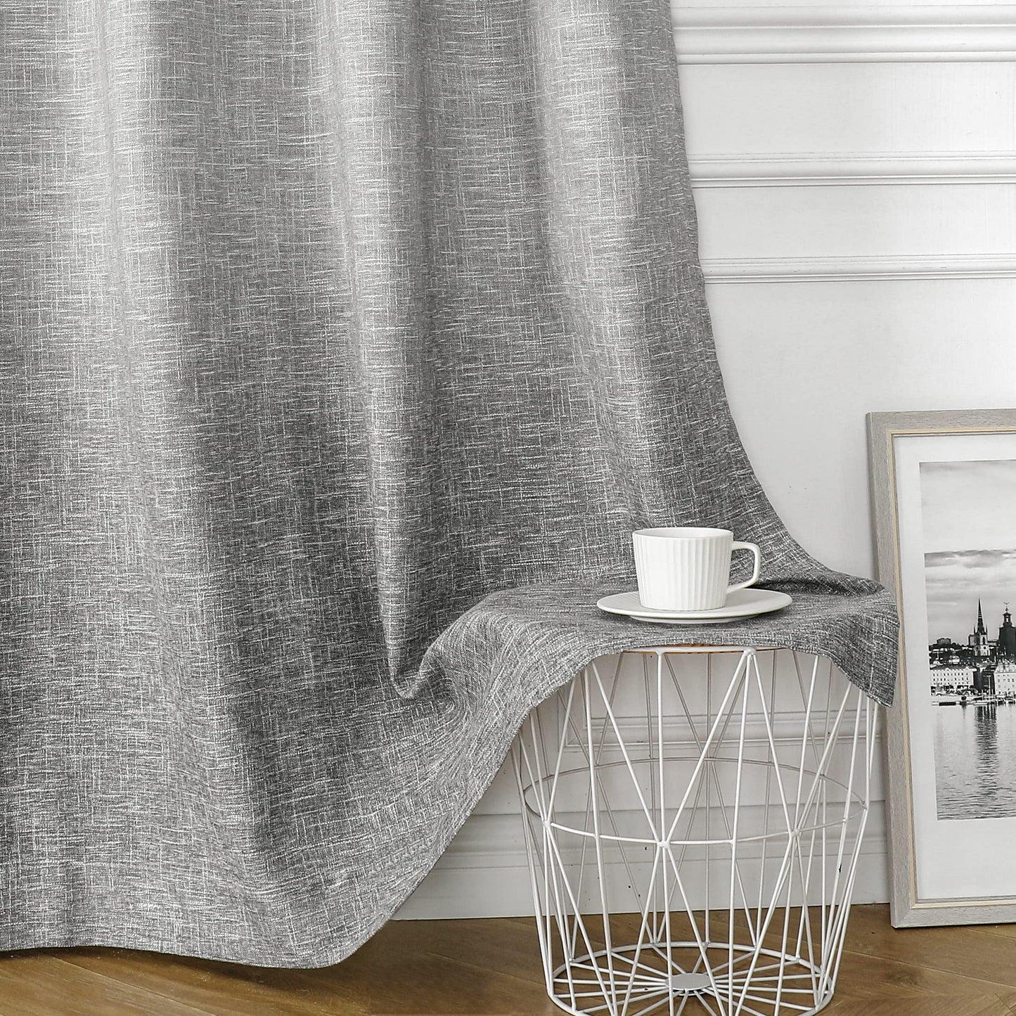 Ombre Blackout Curtains 50x84" Gray, 2 Panels