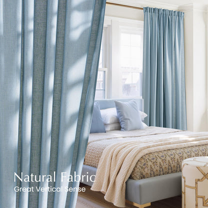 NICETOWN Linen Curtains 52x108" 2 Panels