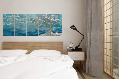 BATRENDY ARTS Silver Tree Wall Art
