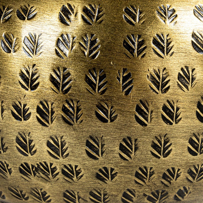 Creative Co-Op Brass Metal Container with Bird Finial
