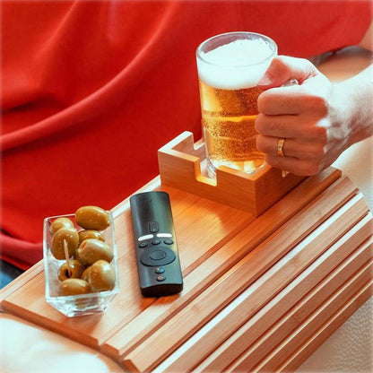 EcoHome Bamboo Sofa Tray